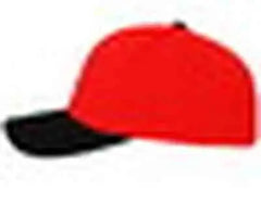 Pacific Headwear 705W Pro-Wool Hook-and-Loop Cap - Red Black