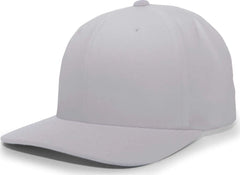 Pacific Headwear 705W Pro-Wool Hook-and-Loop Cap - Silver - Light Gray / 6 1/2’’ - 7’’