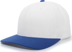 Pacific Headwear 705W Pro-Wool Hook-and-Loop Cap - White Royal - White Royal / 6 1/2’’ - 7’’
