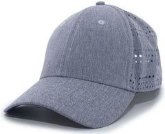 Pacific Headwear 747 Perforated Hook-and-Loop Cap - Chambray Heather - Chambray / 7’’ - 7 7/8’’