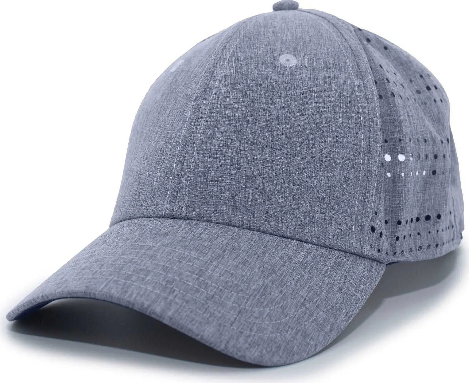 Pacific Headwear 747 Perforated Hook-and-Loop Cap - Chambray Heather - Chambray / 7’’ - 7 7/8’’