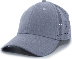 Pacific Headwear 747 Perforated Hook-and-Loop Cap - Chambray Heather - Chambray / 7’’ - 7 7/8’’