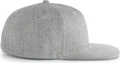 Pacific Headwear 750 Wool Heather Snapback Cap - Light Heather - Light Gray / 7’’ - 7 7/8’’