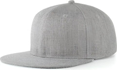 Pacific Headwear 750 Wool Heather Snapback Cap - Light Heather - Light Gray / 7’’ - 7 7/8’’