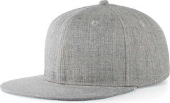 Pacific Headwear 750 Wool Heather Snapback Cap - Light Heather - Light Gray / 7’’ - 7 7/8’’