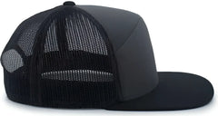 Pacific Headwear 787 6-Panel Arch Snapback Trucker Cap - Charcoal Black - Dark Gray Black / 7’’ - 7 7/8’’