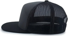 Pacific Headwear 787 6-Panel Arch Snapback Trucker Cap - Charcoal Black - Dark Gray Black / 7’’ - 7 7/8’’