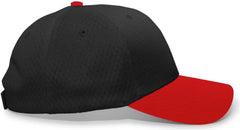Pacific Headwear 805M Coolport Mesh Hook-and-Loop Cap - Black Red
