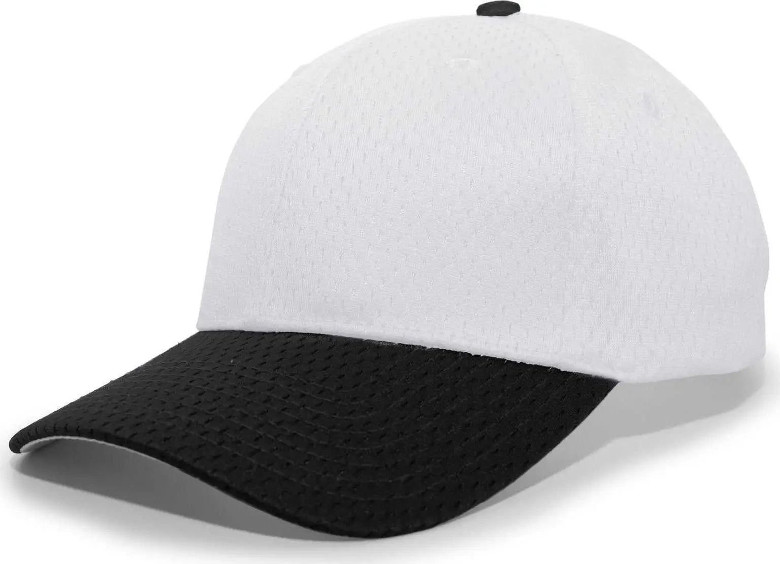 Pacific Headwear 805M Coolport Mesh Hook-and-Loop Cap - Silver Black - Light Gray Black / 6 1/2’’ - 7’’