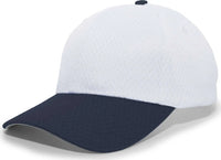 Pacific Headwear 805M Coolport Mesh Hook-and-Loop Cap - White Navy - White Navy / 6 1/2’’ - 7’’