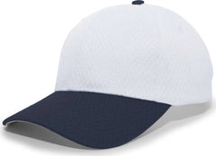Pacific Headwear 805M Coolport Mesh Hook-and-Loop Cap - White Navy - White Navy / 6 1/2’’ - 7’’