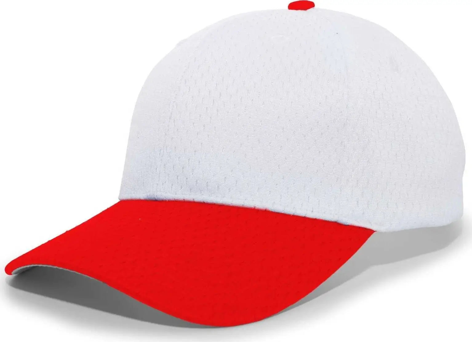 Pacific Headwear 805M Coolport Mesh Hook-and-Loop Cap - White Red - White Red / 6 1/2’’ - 7’’