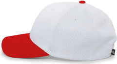 Pacific Headwear 805M Coolport Mesh Hook-and-Loop Cap - White Red