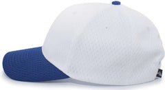 Pacific Headwear 805M Coolport Mesh Hook-and-Loop Cap - White Royal