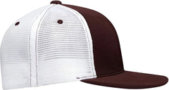 Pacific Headwear ES341 Premium M2 Performance Trucker Flexfit Cap - Maroon White