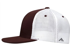 Pacific Headwear ES341 Premium M2 Performance Trucker Flexfit Cap - Maroon White