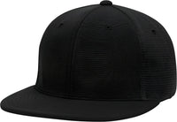 Pacific Headwear ES341 Premium M2 Performance Trucker Flexfit Cap - Black - Black / 6 3/8’’ - 6 7/8’’