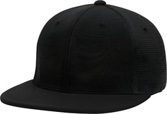 Pacific Headwear ES341 Premium M2 Performance Trucker Flexfit Cap - Black - Black / 6 3/8’’ - 6 7/8’’