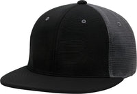 Pacific Headwear ES341 Premium M2 Performance Trucker Flexfit Cap - Black Graphite - Black Dark Gray / 6 3/8’’ - 6 7/8’’