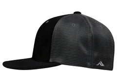 Pacific Headwear ES341 Premium M2 Performance Trucker Flexfit Cap - Black Graphite