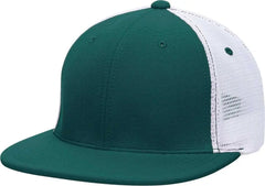 Pacific Headwear ES341 Premium M2 Performance Trucker Flexfit Cap - Dark Green White - Forest White / 6 3/8’’ - 6 7/8’’