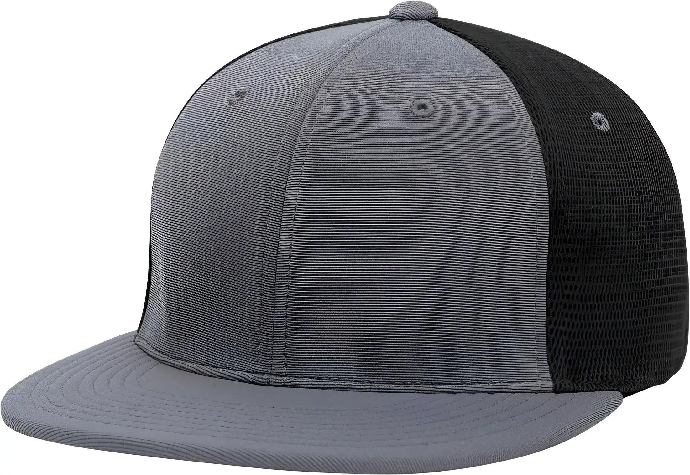 Pacific Headwear ES341 Premium M2 Performance Trucker Flexfit Cap - Graphite Black - Dark Gray Black / 6 3/8’’ - 6 7/8’’