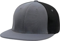 Pacific Headwear ES341 Premium M2 Performance Trucker Flexfit Cap - Graphite Black - Dark Gray Black / 6 3/8’’ - 6 7/8’’