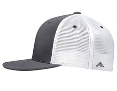 Pacific Headwear ES341 Premium M2 Performance Trucker Flexfit Cap - Graphite White