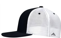 Pacific Headwear ES341 Premium M2 Performance Trucker Flexfit Cap - Navy White