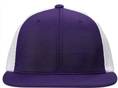 Pacific Headwear ES341 Premium M2 Performance Trucker Flexfit Cap - Purple White