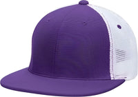 Pacific Headwear ES341 Premium M2 Performance Trucker Flexfit Cap - Purple White - Purple White / 6 3/8’’ - 6 7/8’’