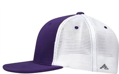 Pacific Headwear ES341 Premium M2 Performance Trucker Flexfit Cap - Purple White