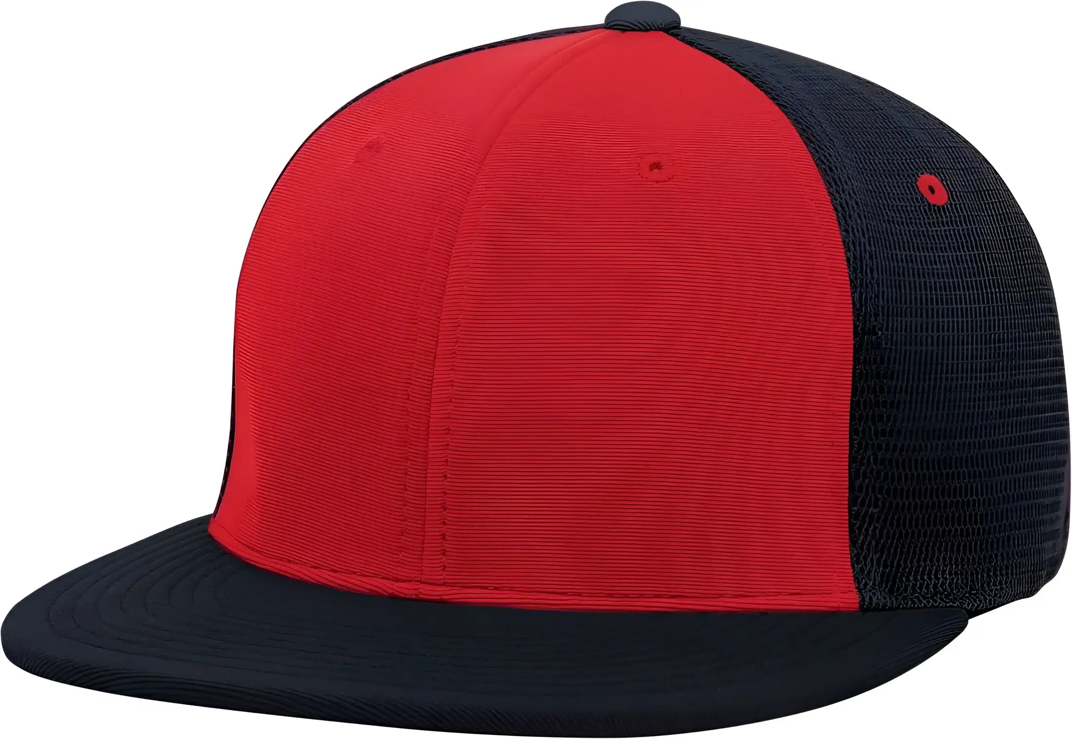 Pacific Headwear ES341 Premium M2 Performance Trucker Flexfit Cap - Red Navy - Red Navy / 6 3/8’’ - 6 7/8’’