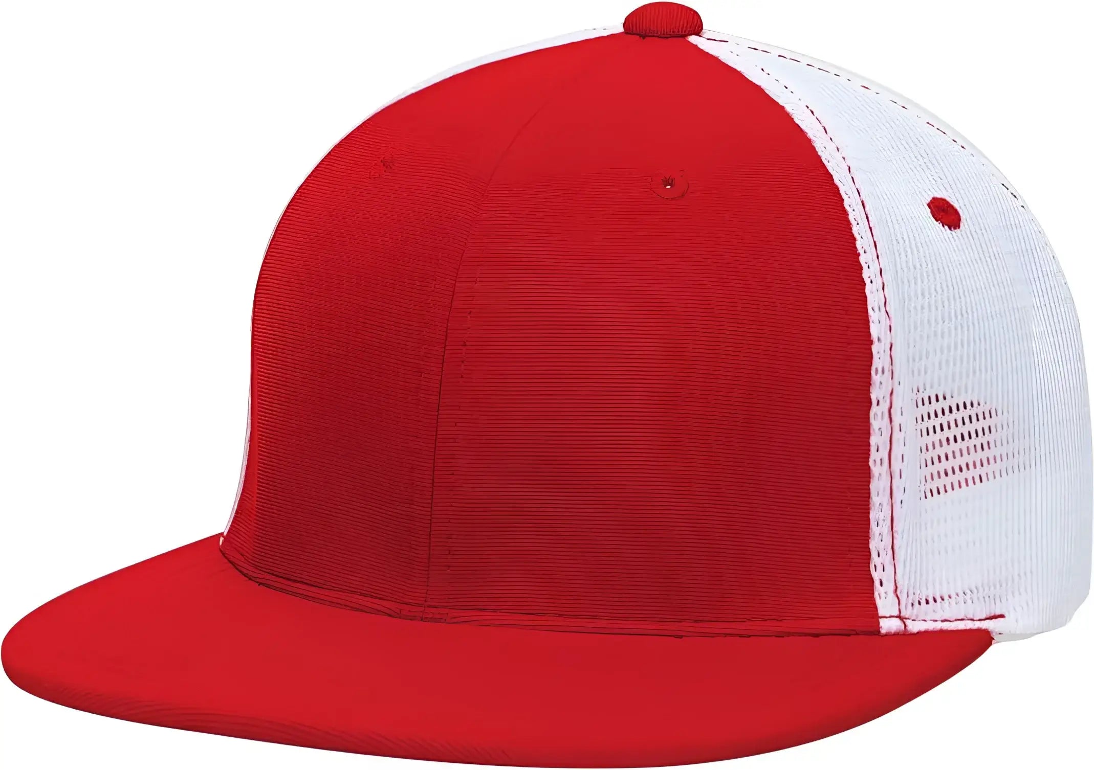 Pacific Headwear ES341 Premium M2 Performance Trucker Flexfit Cap - Red White - Red White / 6 3/8’’ - 6 7/8’’
