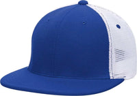 Pacific Headwear ES341 Premium M2 Performance Trucker Flexfit Cap - Royal White - Royal White / 6 3/8’’ - 6 7/8’’