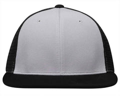 Pacific Headwear ES341 Premium M2 Performance Trucker Flexfit Cap - Silver Black