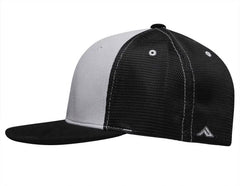 Pacific Headwear ES341 Premium M2 Performance Trucker Flexfit Cap - Silver Black