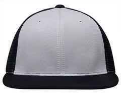 Pacific Headwear ES341 Premium M2 Performance Trucker Flexfit Cap - Silver Navy