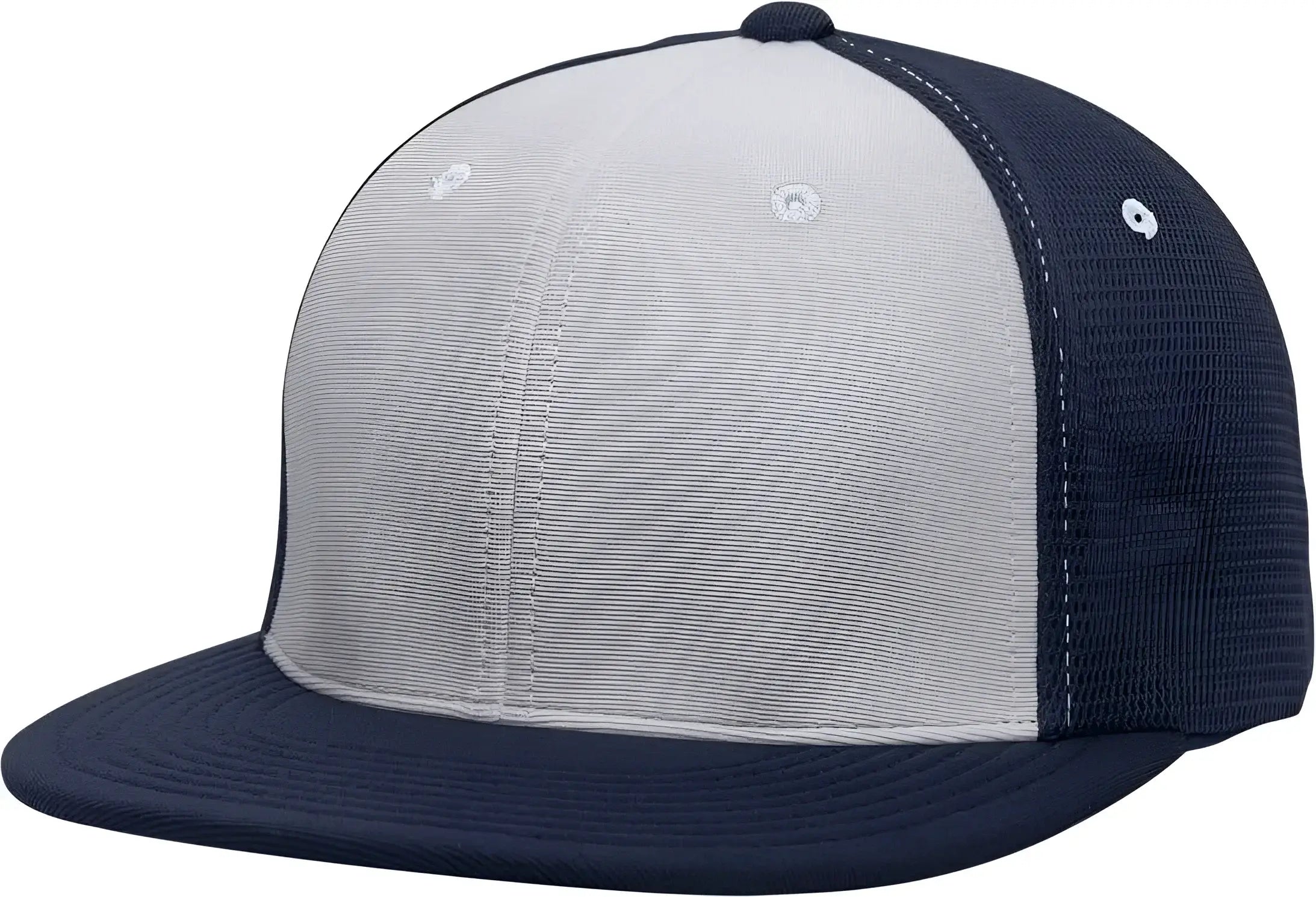 Pacific Headwear ES341 Premium M2 Performance Trucker Flexfit Cap - Silver Navy - Light Gray Navy / 6 3/8’’ - 6 7/8’’