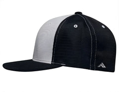 Pacific Headwear ES341 Premium M2 Performance Trucker Flexfit Cap - Silver Navy