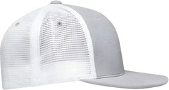 Pacific Headwear ES341 Premium M2 Performance Trucker Flexfit Cap - Silver White