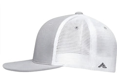 Pacific Headwear ES341 Premium M2 Performance Trucker Flexfit Cap - Silver White