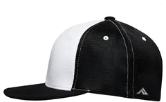 Pacific Headwear ES341 Premium M2 Performance Trucker Flexfit Cap - White Black