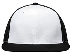 Pacific Headwear ES341 Premium M2 Performance Trucker Flexfit Cap - White Black