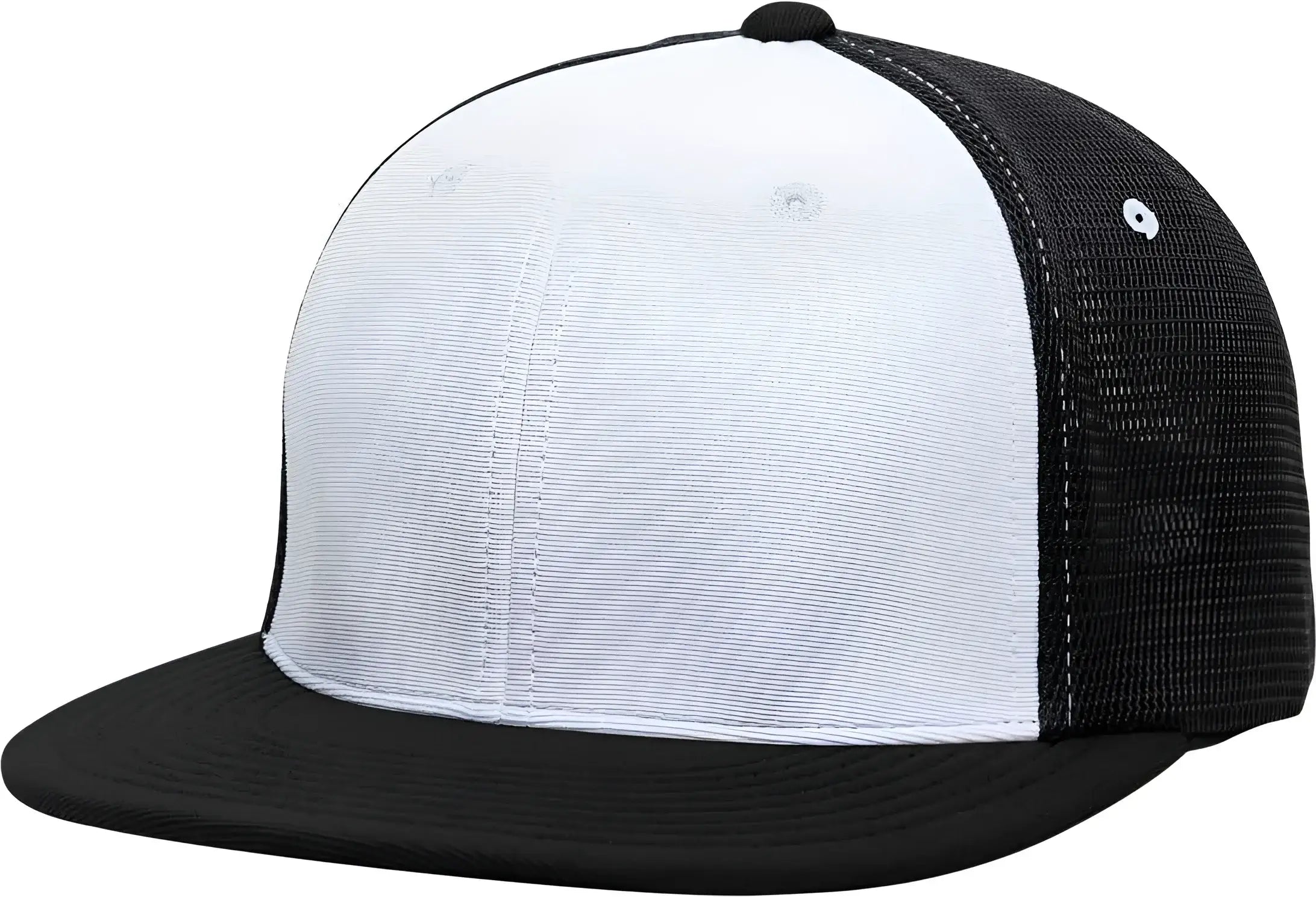 Pacific Headwear ES341 Premium M2 Performance Trucker Flexfit Cap - White Black - White Black / 6 3/8’’ - 6 7/8’’