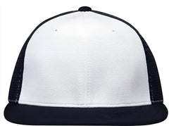 Pacific Headwear ES341 Premium M2 Performance Trucker Flexfit Cap - White Navy