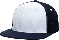 Pacific Headwear ES341 Premium M2 Performance Trucker Flexfit Cap - White Navy - White Navy / 6 3/8’’ - 6 7/8’’