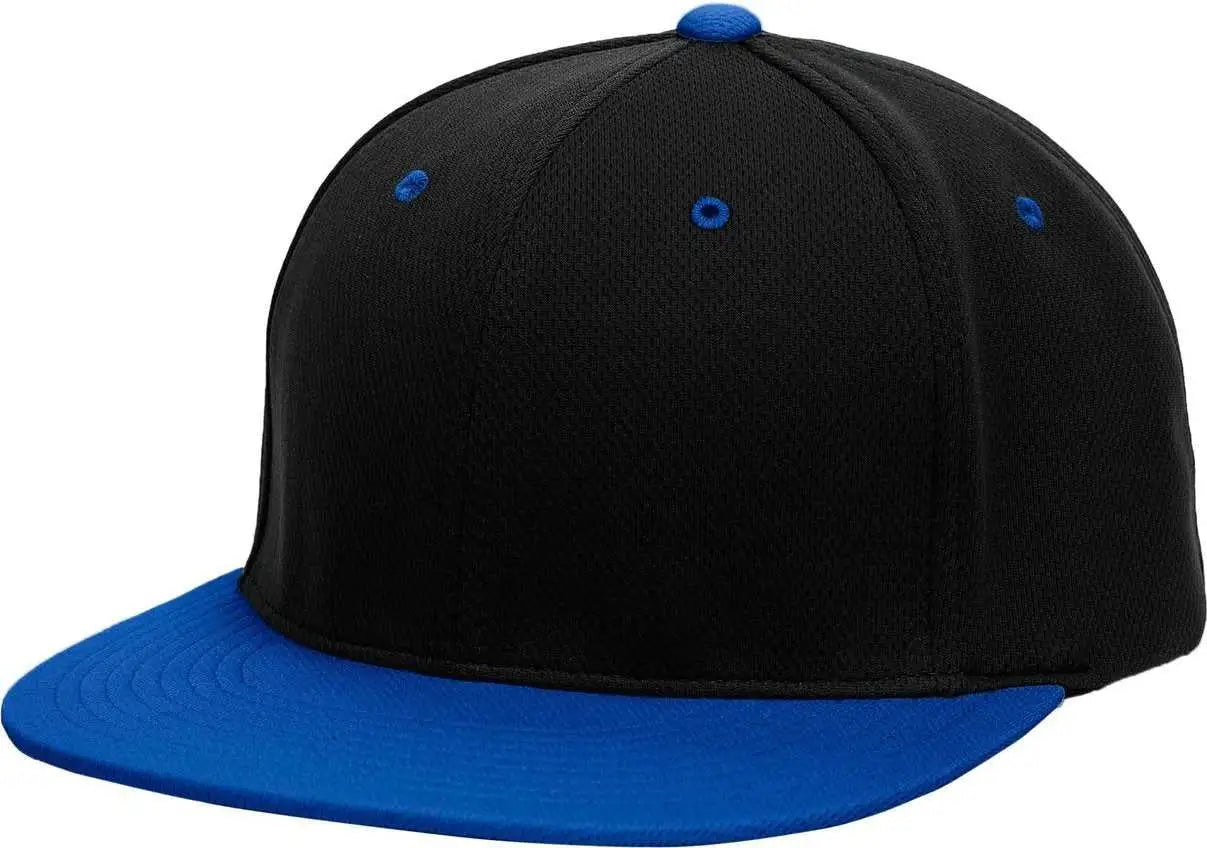 Pacific Headwear ES342 Premium P-Tec Performance Flexfit Cap - Black Royal - Black Royal / 6 3/8’’ - 6 7/8’’