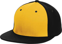 Pacific Headwear ES342 Premium P-Tec Performance Flexfit Cap - Gold Black Black - Gold Black / 6 3/8’’ - 6 7/8’’