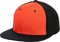 Pacific Headwear ES342 Premium P-Tec Performance Flexfit Cap - Orange Black Black - Orange Black / 6 3/8’’ - 6 7/8’’